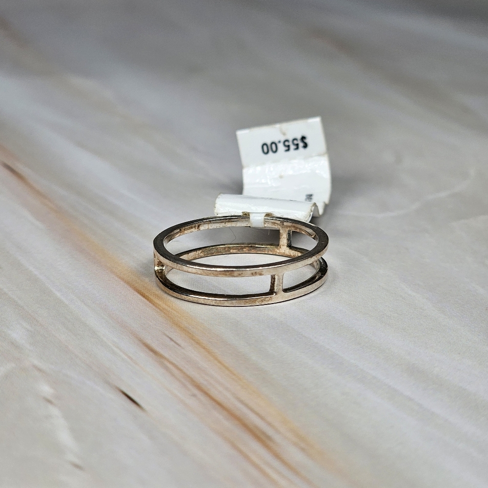 NEW Kendra Scott Bennett Double Band Ring in Sterling Silver Size 6